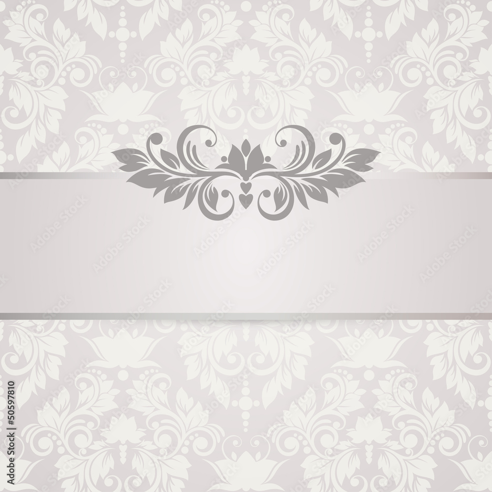 Floral background. Wedding card or invitation with abstract flor