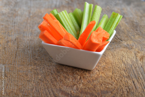 Bowl of carrot and celery