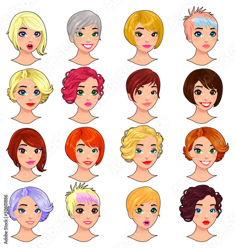 Fashion female avatars.