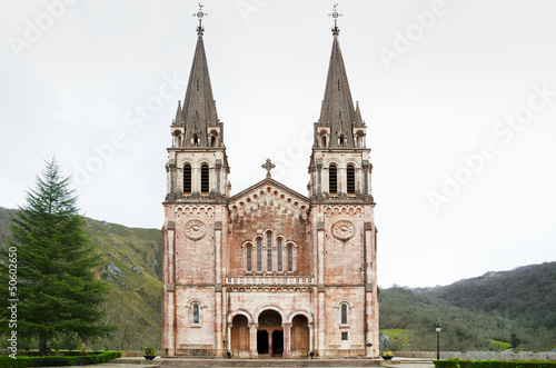 Beautiful ancient church in Covadonga, Spain.
