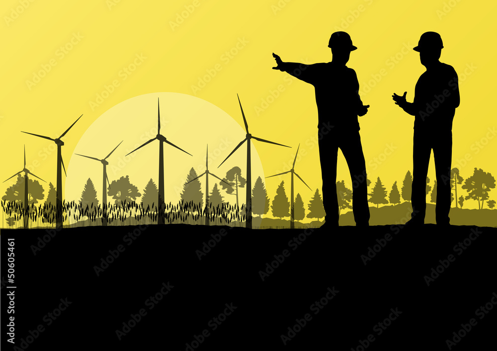 Fototapeta premium Excavator loader and workers digging at construction site with r