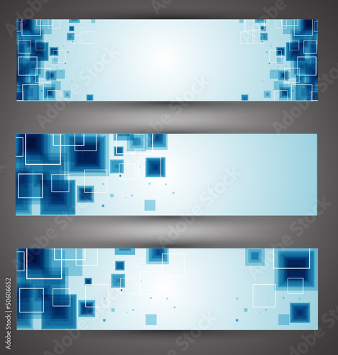 Set of Technology web-banners. Vector