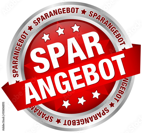 Button Banner "Sparangebot" rot/silber