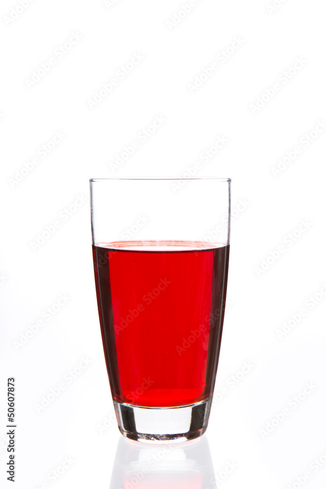 Glass filled with red liquid Glass filled with red liquid