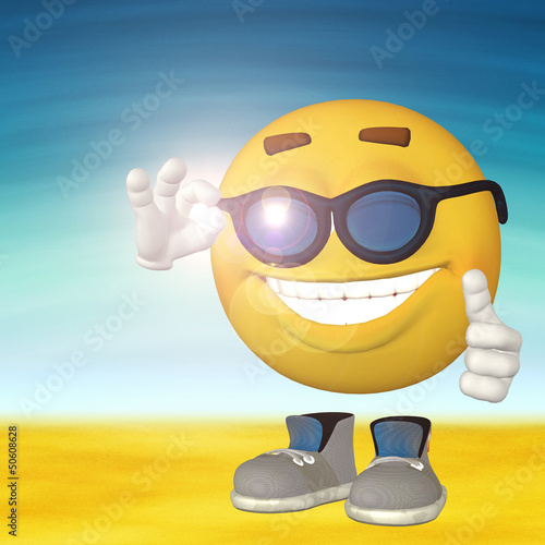 Smiley on the beach
