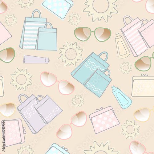 Summer vacation seamless background