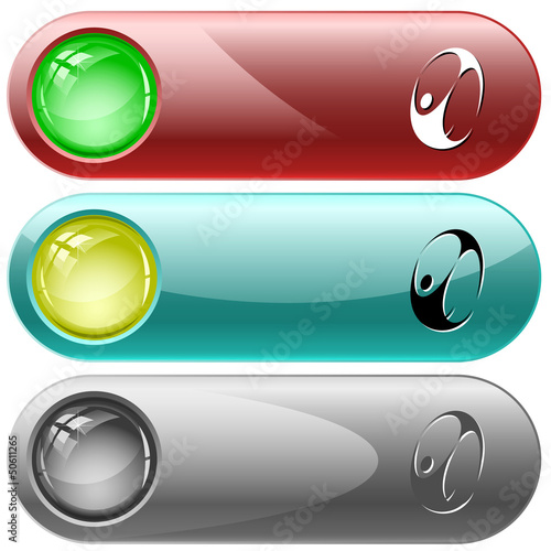 Skydiver. Vector internet buttons.