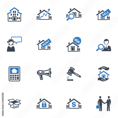 Real Estate Icons - Blue Series
