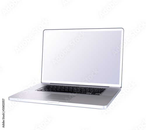 Laptop mit Blanko Monitor