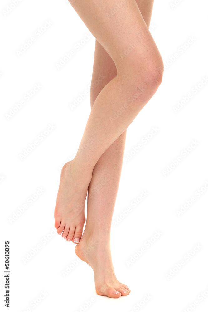 Beautiful woman legs, isolated on white Beautiful woman legs, isolated on white