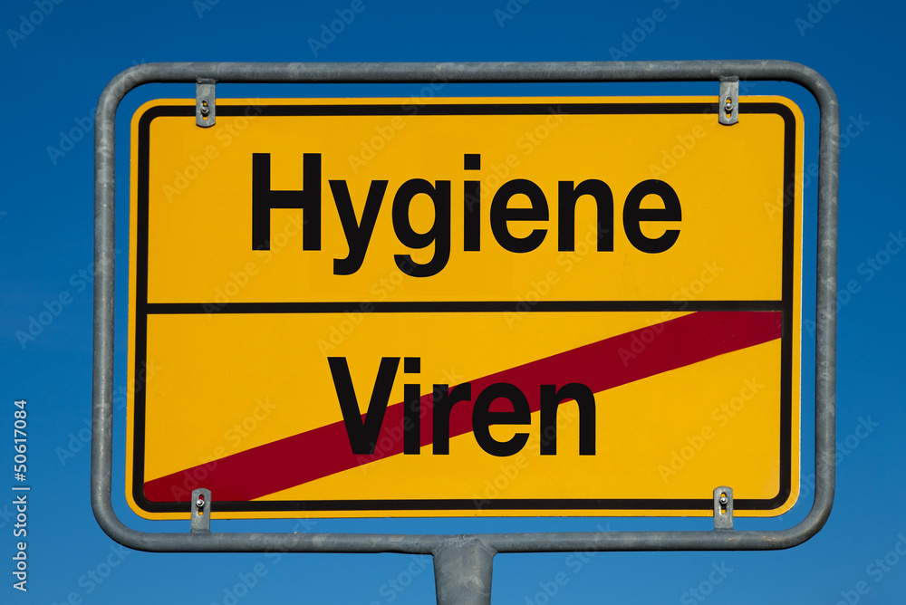 Wechselschild ohne Pfeil VIREN - HYGIENE