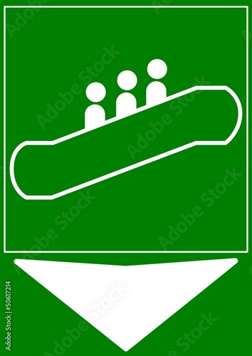 CARTELLO INDICATORE REVERSIBILE UBICAZIONE SCALA MOBILE