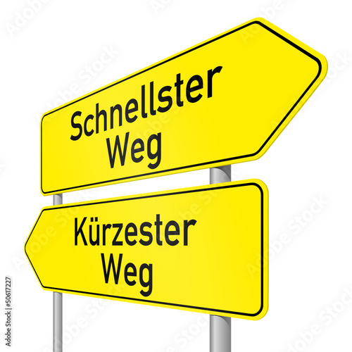 schild lr schnellster weg kuerzester weg I