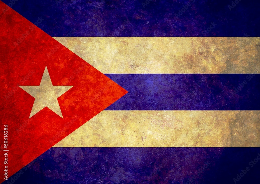 Grunge Cuba Flag