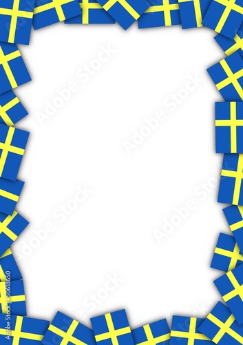 Sweden flag border
