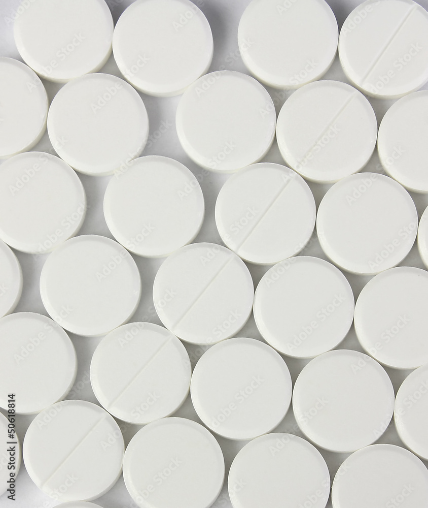 many of white round pills