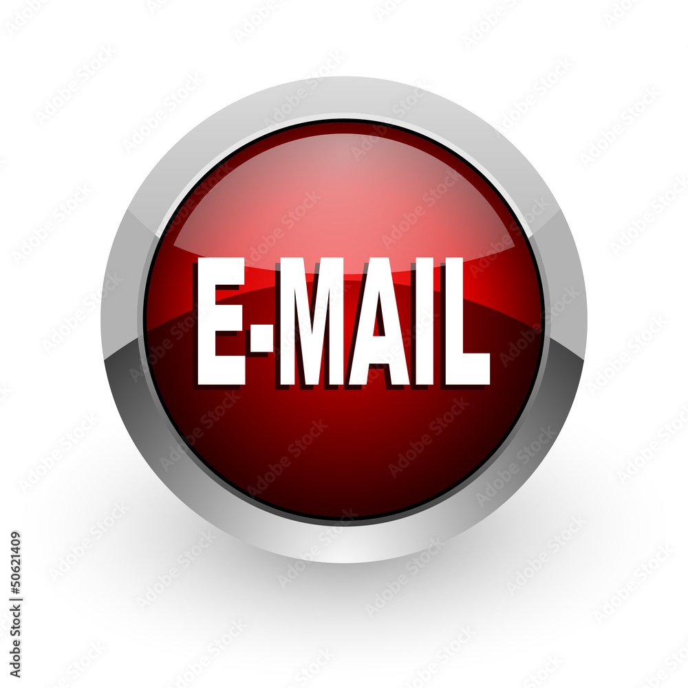 mail red circle web glossy icon mail red circle web glossy icon