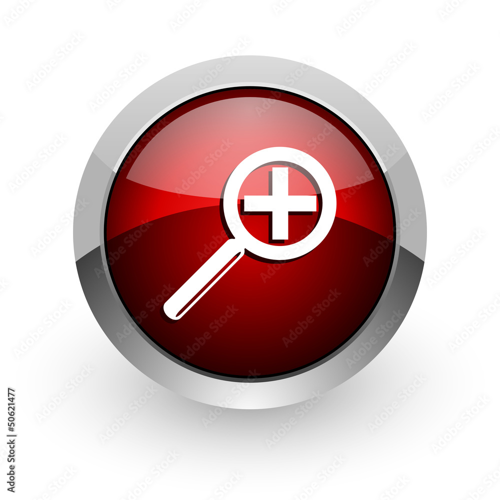 magnification red circle web glossy icon magnification red circle web glossy icon