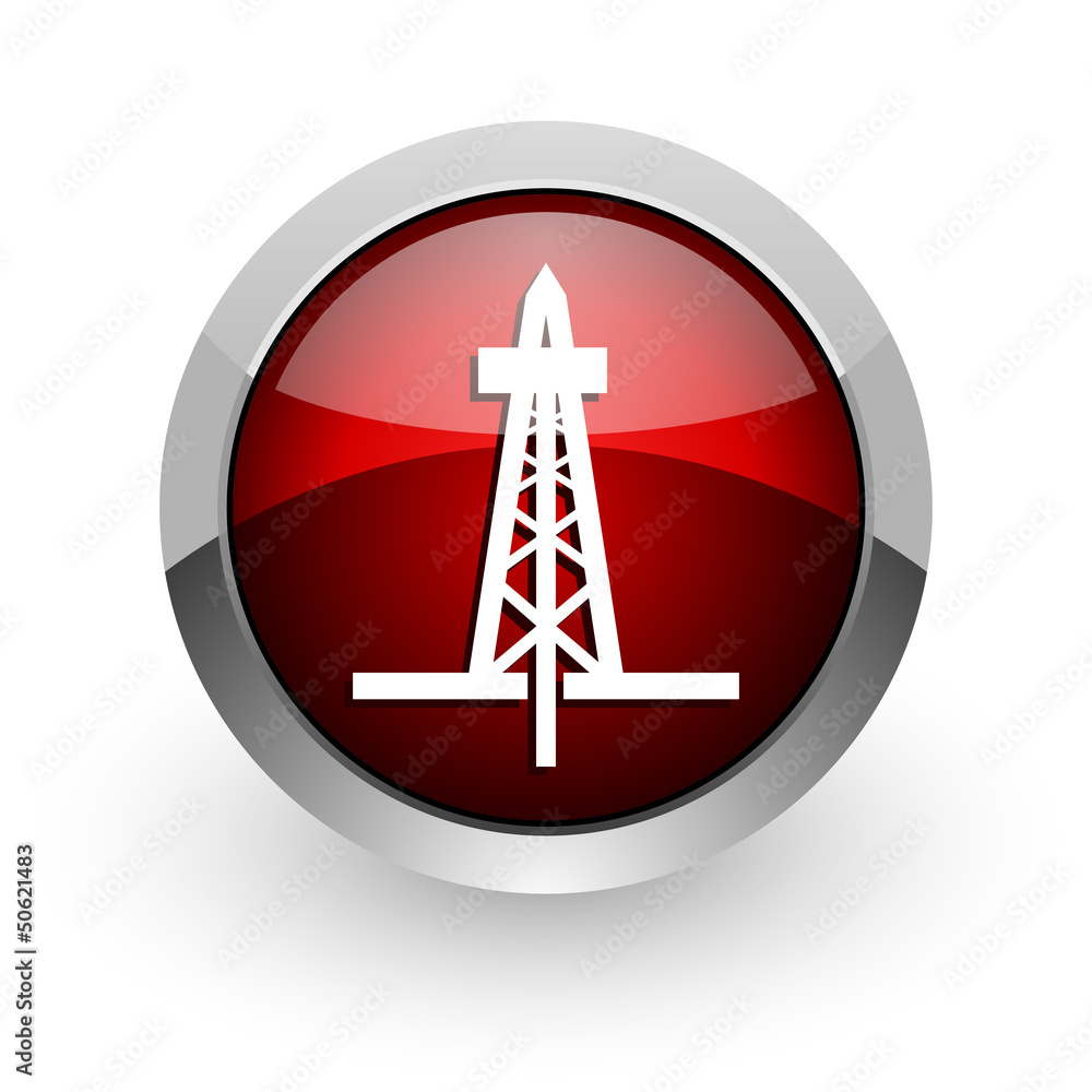 drilling red circle web glossy icon drilling red circle web glossy icon