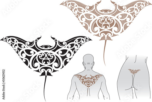 Maori Manta tattoo design