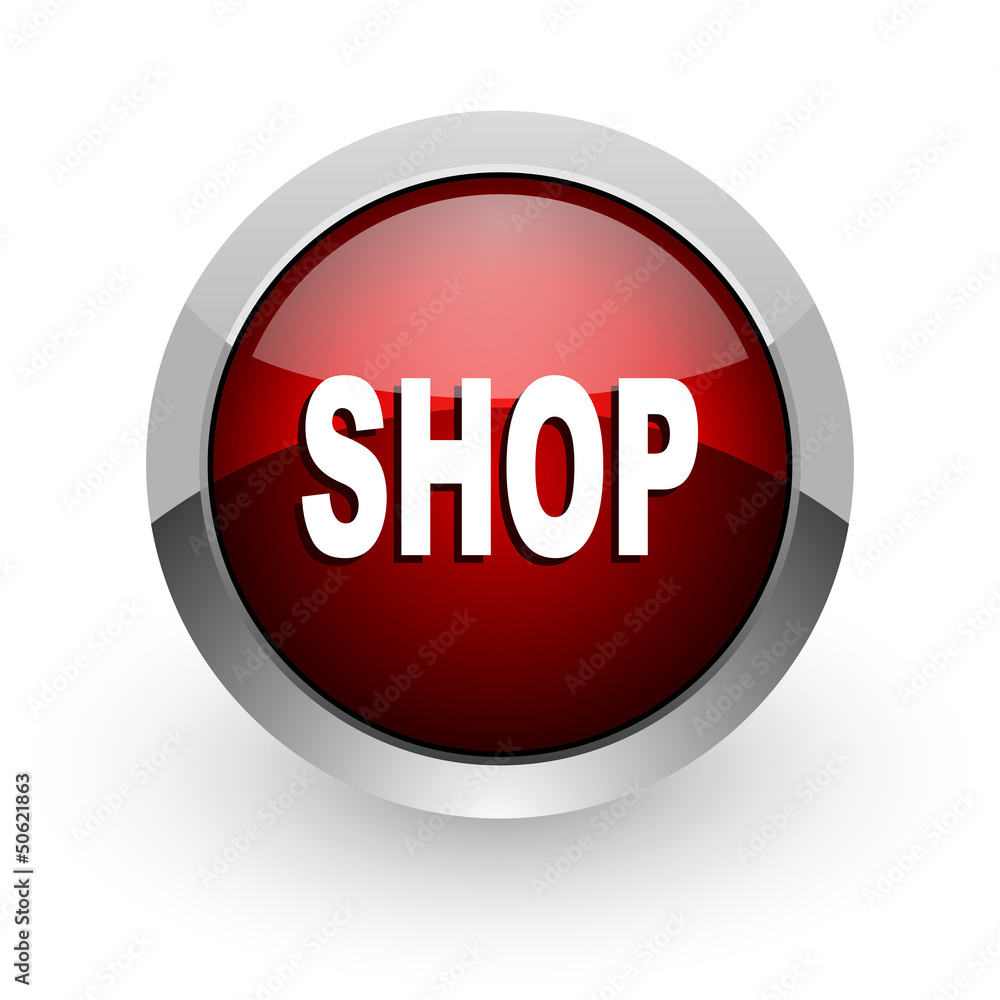 shop red circle web glossy icon shop red circle web glossy icon