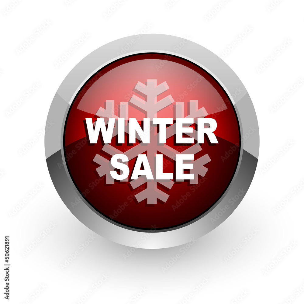 winter sale red circle web glossy icon winter sale red circle web glossy icon