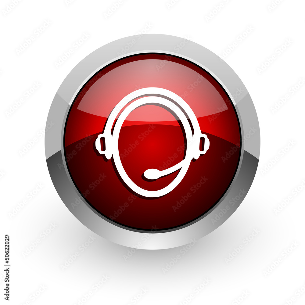 customer service red circle web glossy icon customer service red circle web glossy icon