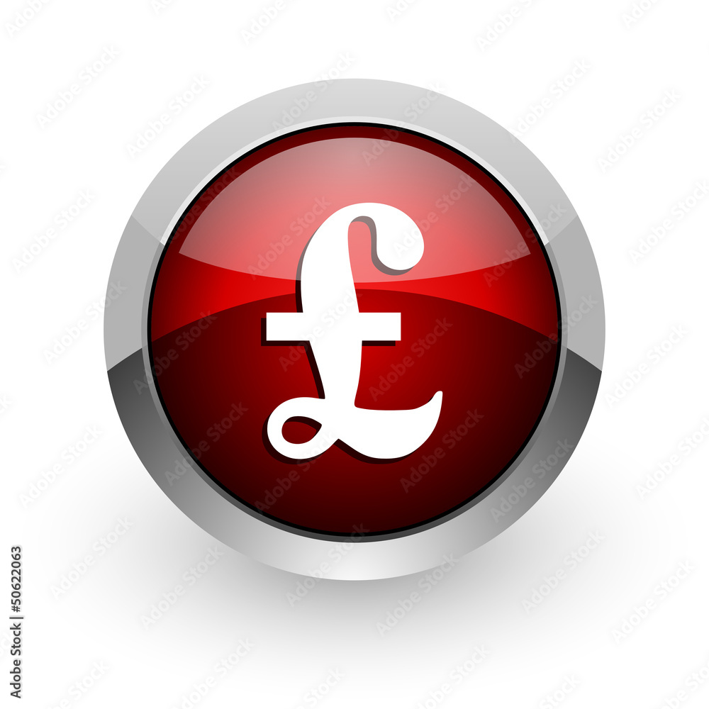 pound red circle web glossy icon pound red circle web glossy icon