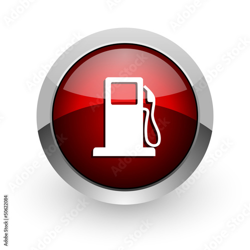 fuel red circle web glossy icon