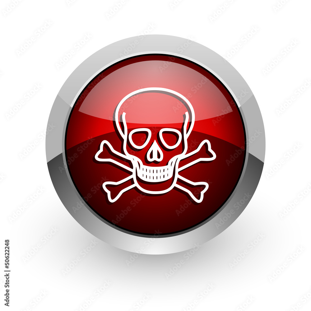 skull red circle web glossy icon skull red circle web glossy icon