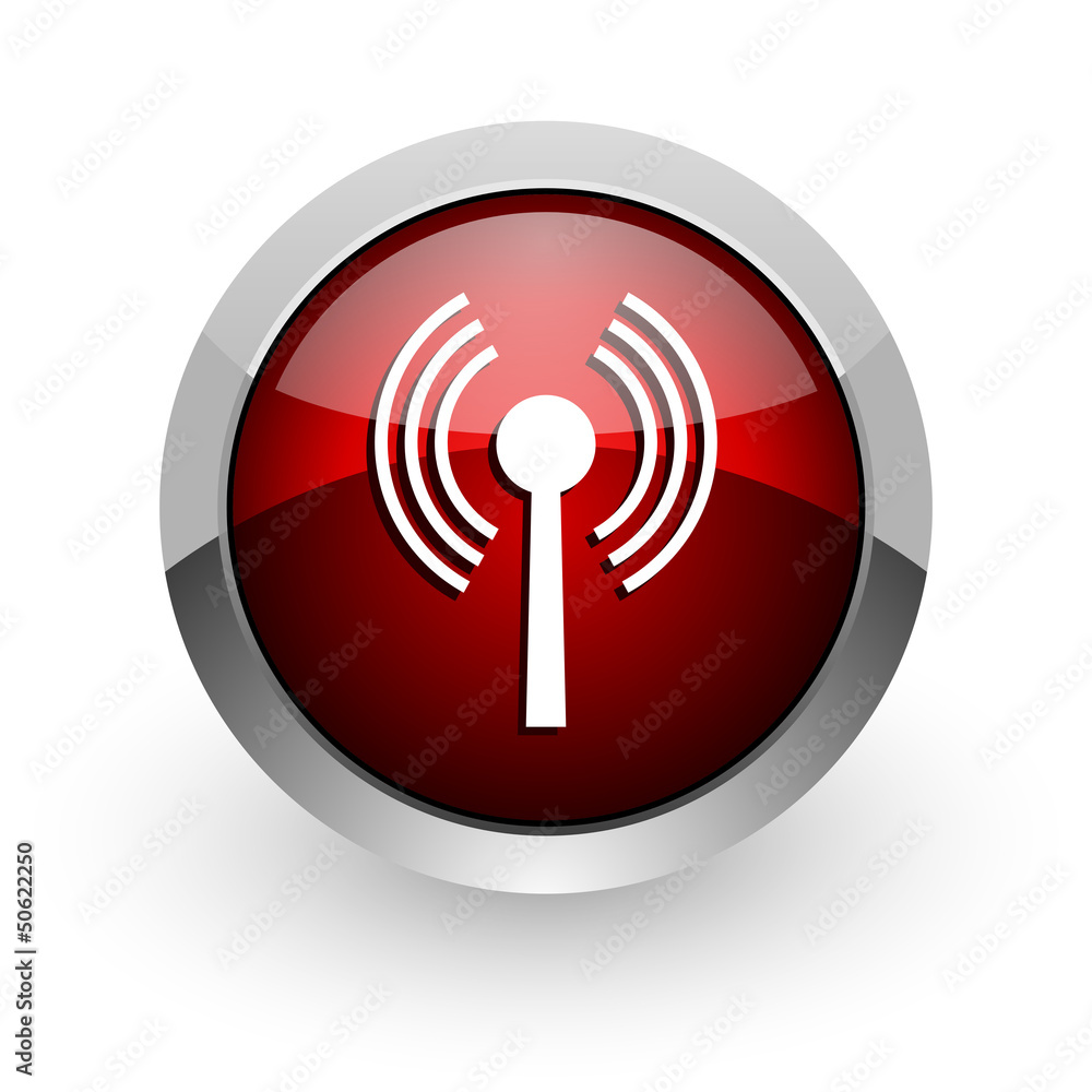 wifi red circle web glossy icon wifi red circle web glossy icon