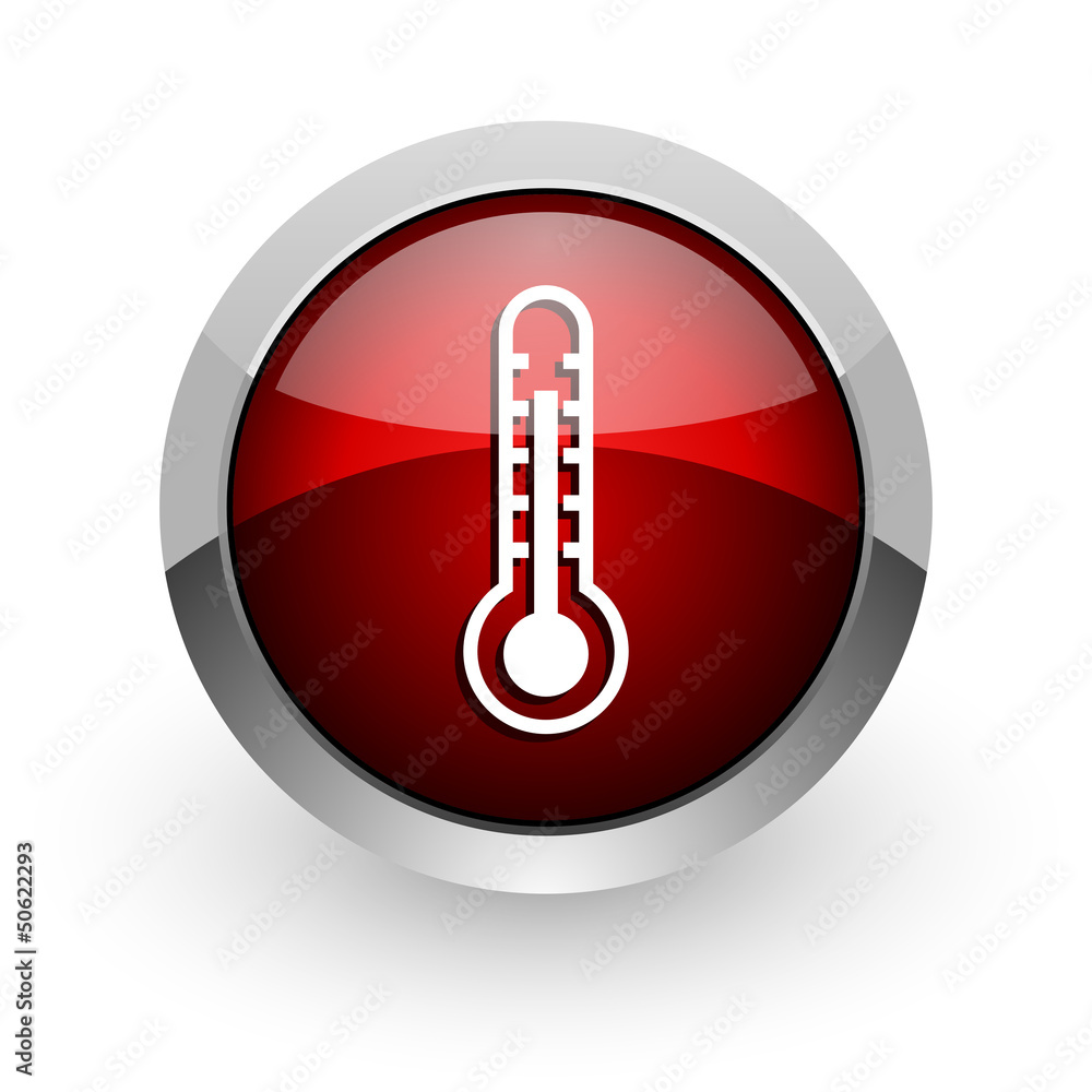 thermometer red circle web glossy icon thermometer red circle web glossy icon