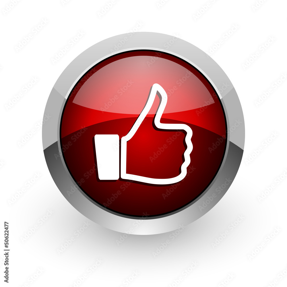 thumb up red circle web glossy icon thumb up red circle web glossy icon