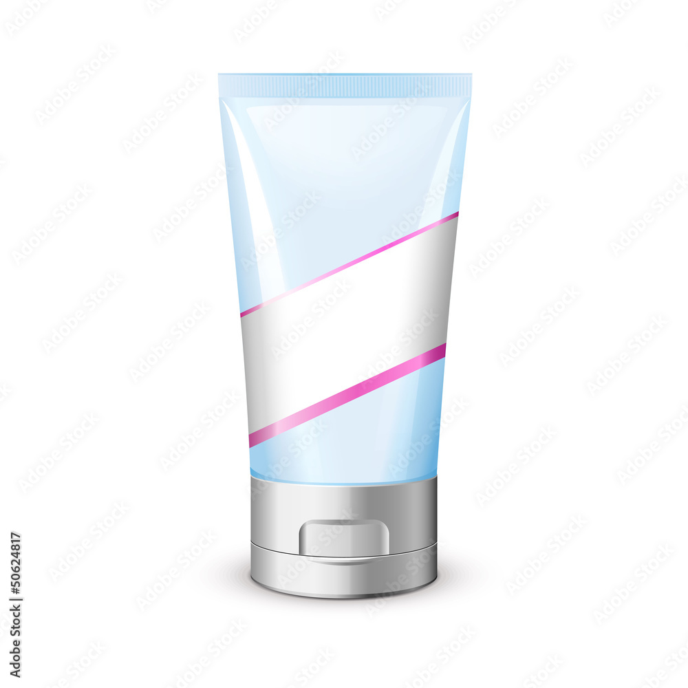 White Clean Tube Of Cream With Label White Clean Tube Of Cream With Label