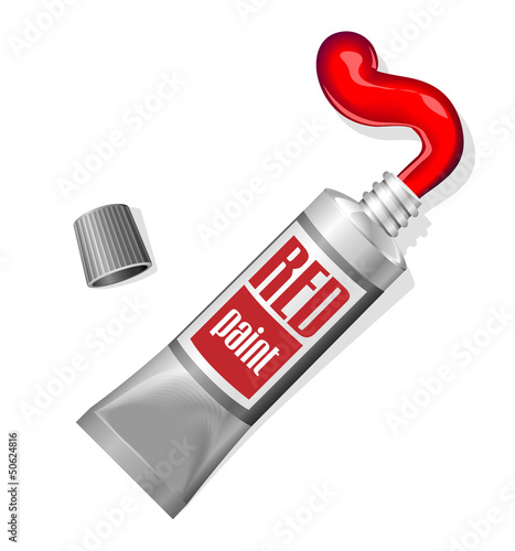 Red Paint In Aluminum Tube