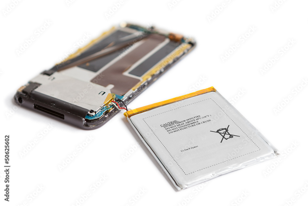Broken smartphone battery Broken smartphone battery