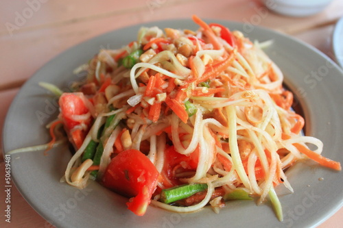 Somtum Thailand, salad with Papaya.