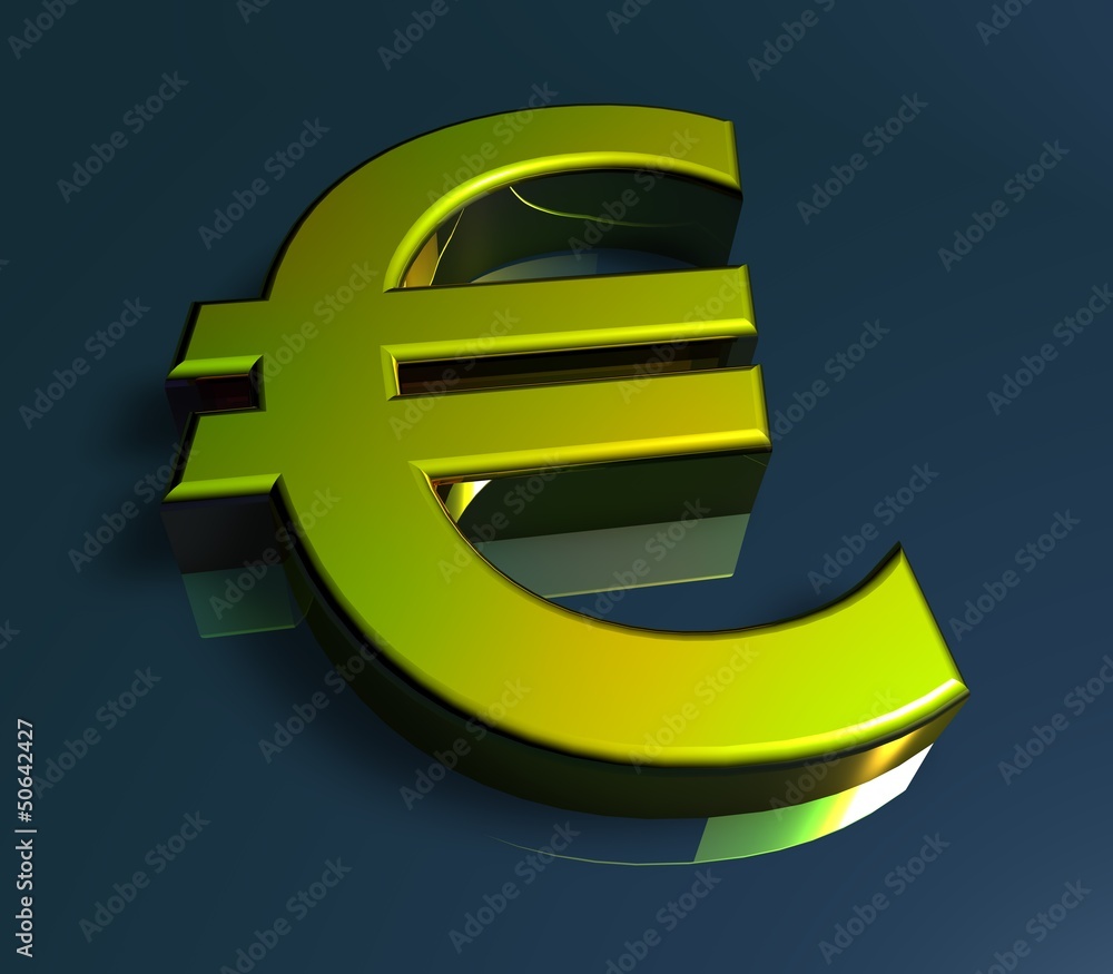 Fototapeta premium 3D Goldzeichen II - Euro