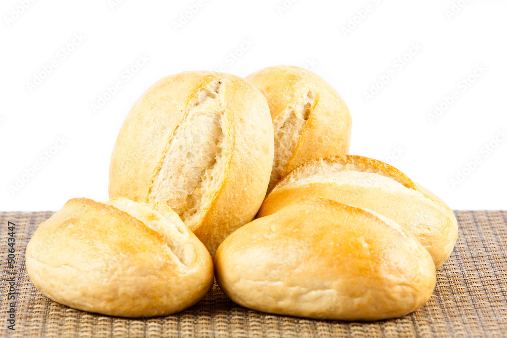 Bread on a white background. delicious buns isolated on white Bread on a white background. delicious buns isolated on white