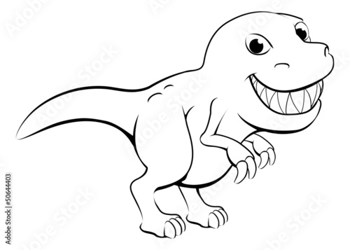 Happy cartoon dinosaur