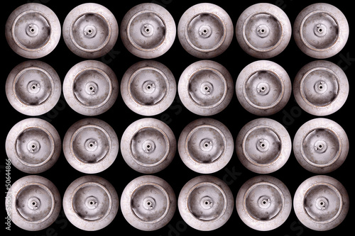 Gas cylinders - Top view