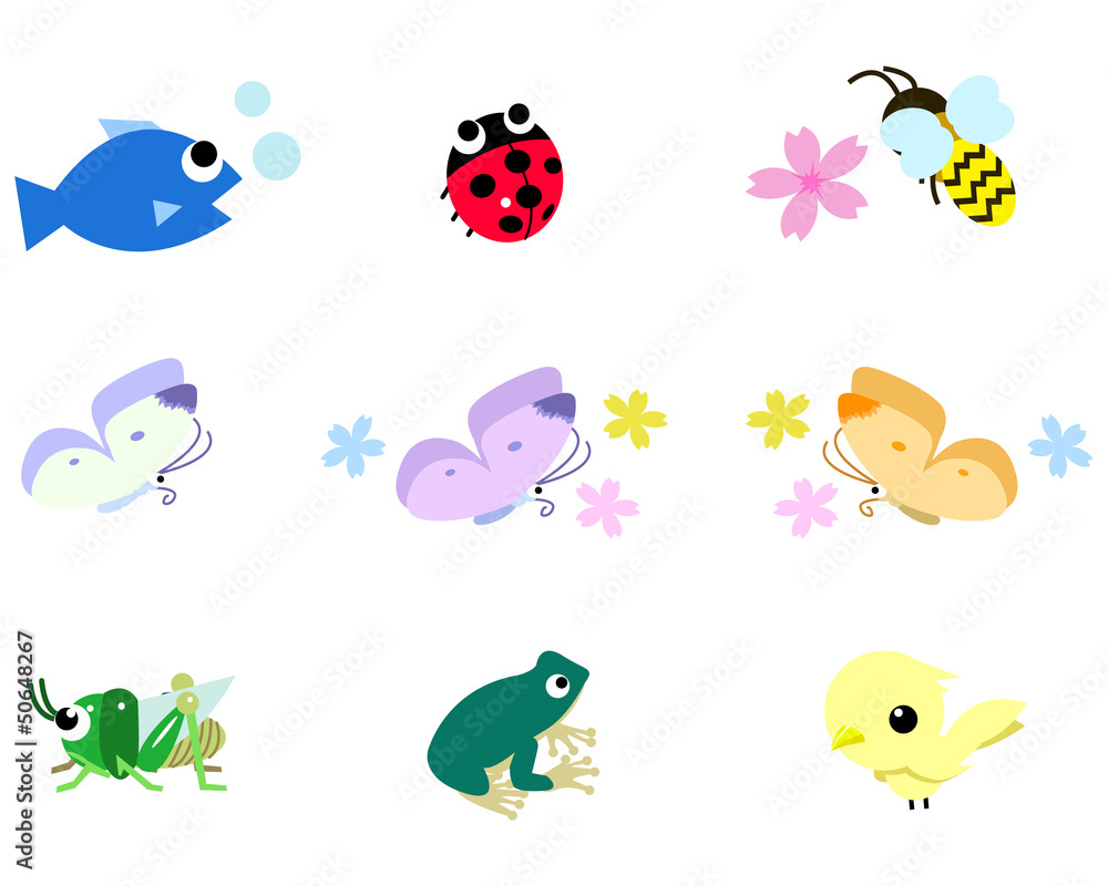 春の生き物 Stock ベクター Adobe Stock