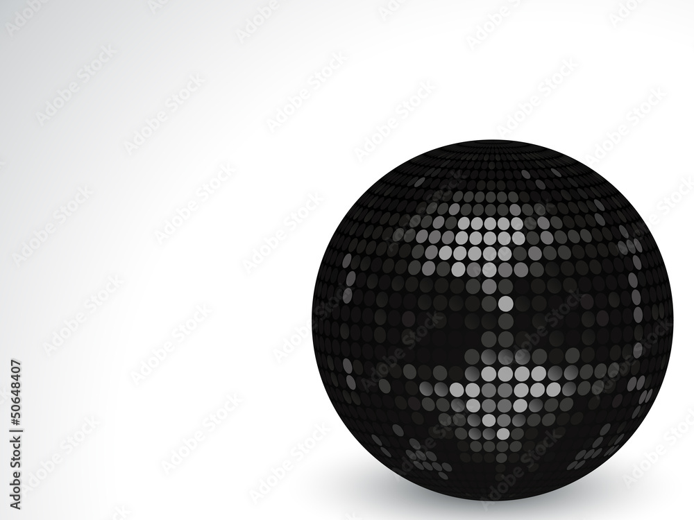 Fototapeta premium 3d black disco ball