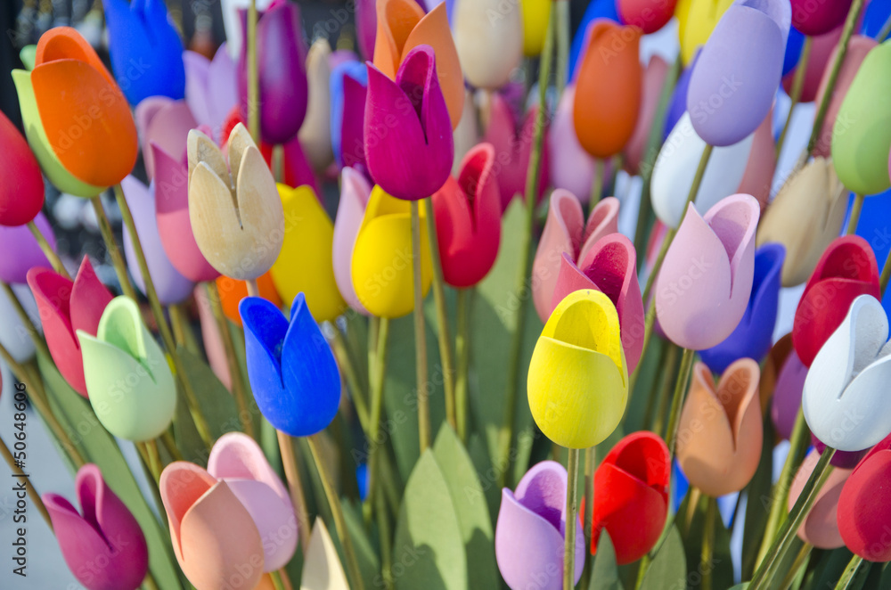 blur colorful wooden easter tulips background blur colorful wooden easter tulips background