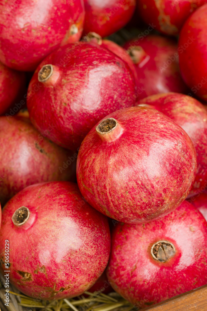 Pomegranates on display Pomegranates on display