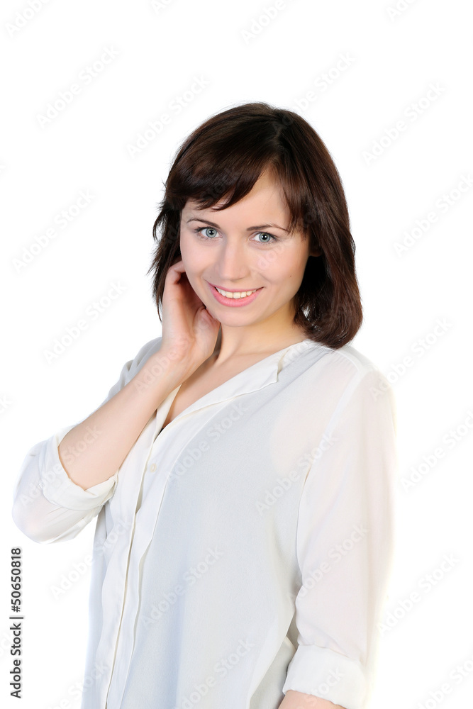 Portrait of attractive caucasian young woman Portrait of attractive caucasian young woman