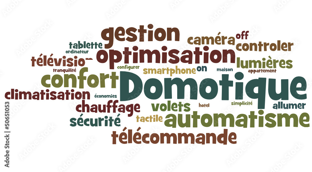 Obraz premium Nuage de mots : Domotique