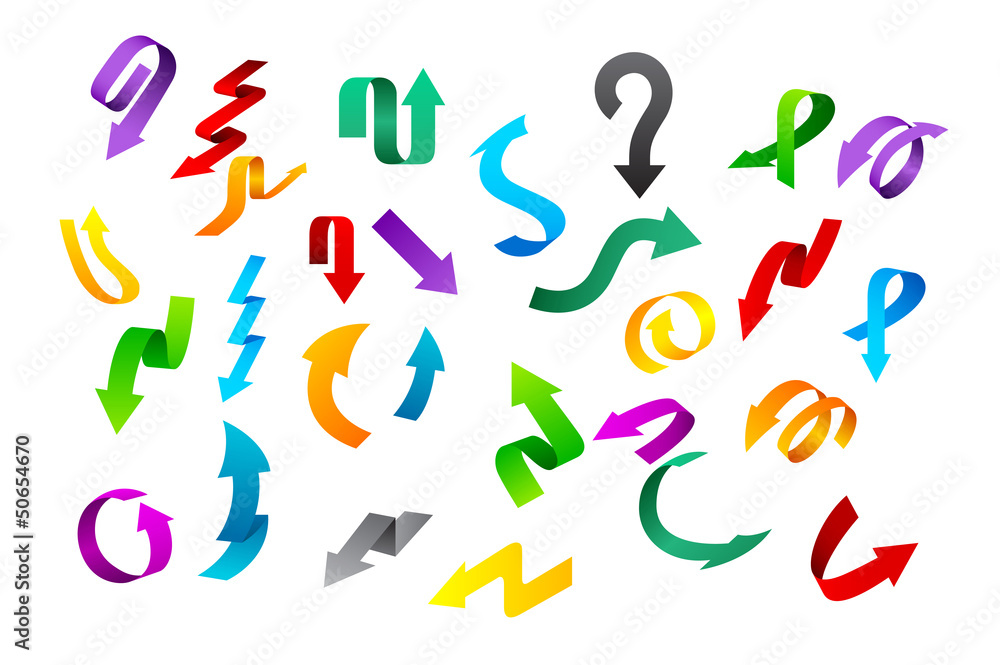 Fototapeta premium Various colorful arrows