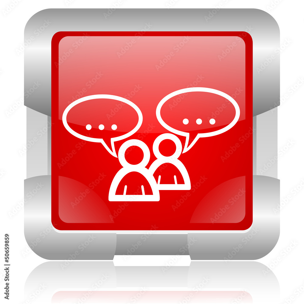 forum red square web glossy icon forum red square web glossy icon