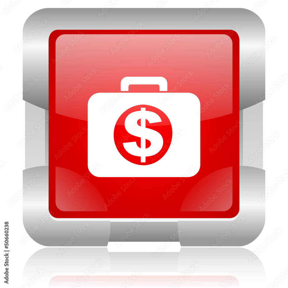 financial red square web glossy icon financial red square web glossy icon